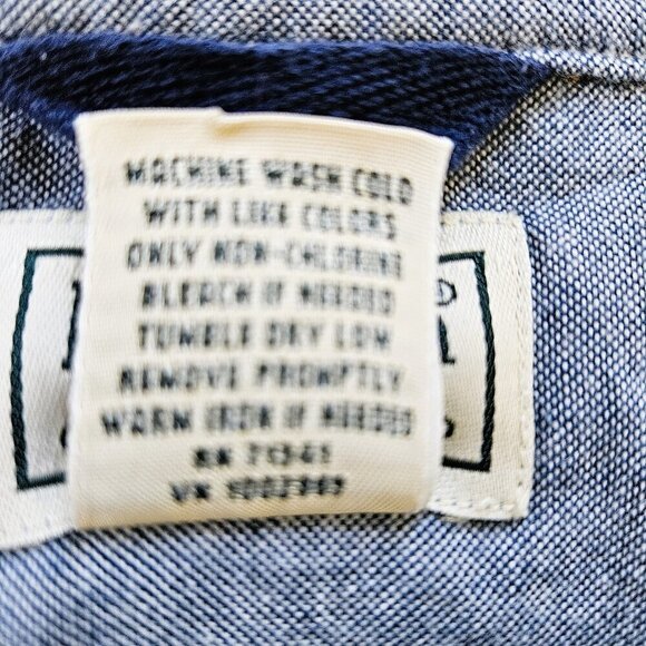 L. L Bean Men's Casual Multicolored Checked Chambray Lined Shirt Size M - Picture 7 of 7